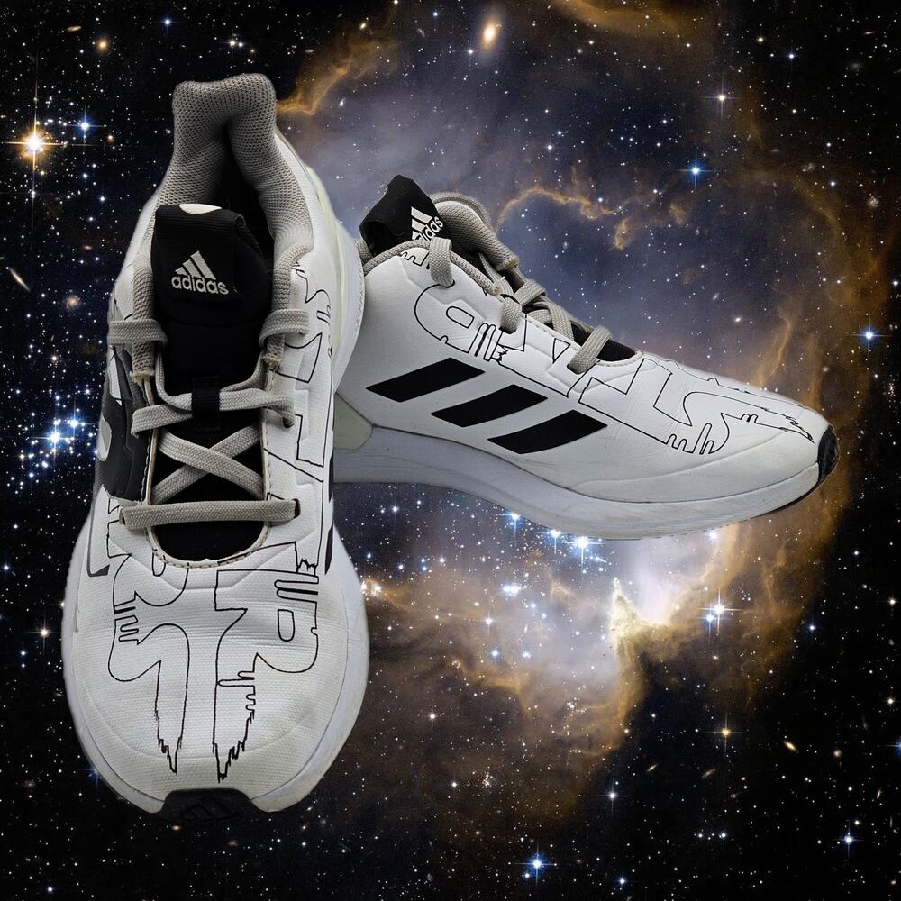 Adidas Star Wars Kids Shoes Size 3 RapidaRun Black White Streetwear Athleisure